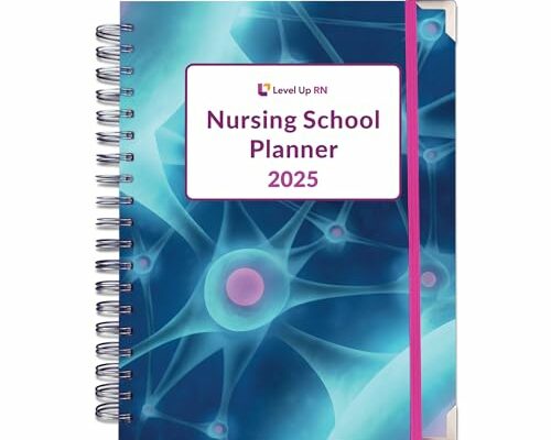 Nursing School Study Planner - Nursing Student Gifts - Spring/Fall Calendar Year - Dates Start Jan 1, 2025 & Ends Jan 31, 2026