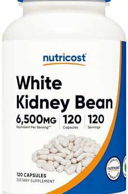 Nutricost White Kidney Beans Capsules 6,500mg Equivalent, 120 Capsules - Vegetarian Caps, Gluten Free and GMO Free