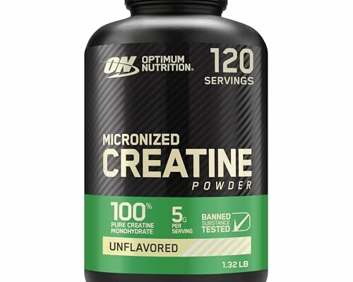 Optimum Nutrition Micronized Creatine Monohydrate Powder, Unflavored, 120 Servings, 600 Grams (Packaging May Vary)