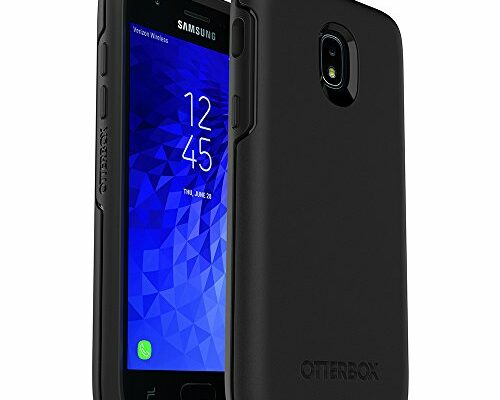 OtterBox Symmetry Series Case for Samsung Galaxy J3/J3 (2018)/J3 V 3rd gen/J3 3rd gen/Amp Prime 3/J3 Star - Retail Packaging - Black