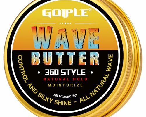 OZWave 3.5 OZ Wave Grease for Men's Layered Waves - Moisture, Control, and Silky Shine Cream with Shea Butter and Beeswax for Wolfing