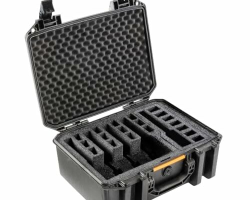 Pelican Vault V300-5 Pistol and 19 Magazine Pre-Cut Foam Gun Case (Black)