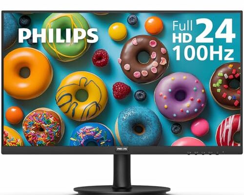 PHILIPS 24 inch Frameless Full HD (1920 x 1080) 100Hz Monitor, VESA, HDMI x1, VGA Port x1, Eye Care, 4 Year Advance Replacement Warranty, 241V8LB