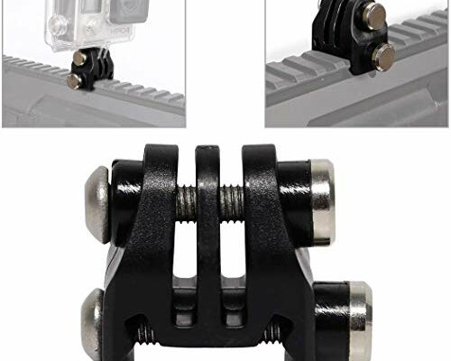 Picatinny Rails Airsoft Rail Mounts Bracket Adapter for GoPro Action Camera (Black)