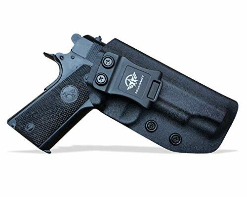 POLE.CRAFT Colt 1911 Holster IWB Kydex for Colt 1911 Commander .45 9mm 4.25'' Inside Waistband - IWB 1911 Commander Holster - Kydex IWB Holster 1911 4.25 (Black, Right Hand)