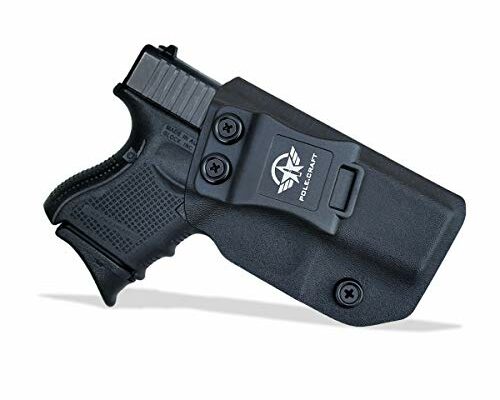 POLE.CRAFT Kydex IWB Holster for Glock 26 / Glock 27 / Glock 33 Pistol Case, Inside Waistband Carry Holster for G26 G27 G33 Guns Accessories (Black, Right Hand Draw)