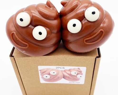 Poop Emoji Toys,2 Pack Creative Squeeze Relief Stress Gag Toys for Kids, Practical Joke Party Favor Gifts