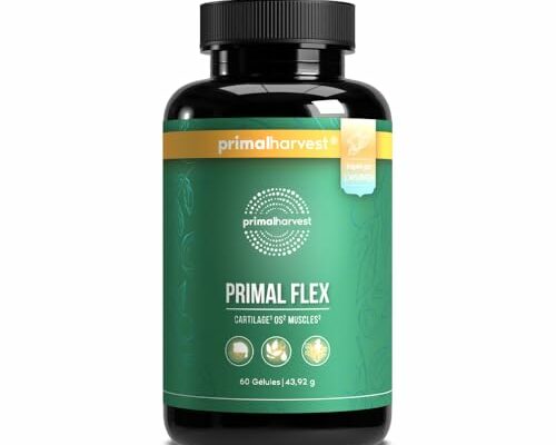 Primal Harvest, Primal Flex Joint Supplement with Collagen, Turmeric, Boswellia and Ashwagandha (60 Count) 1 Pack