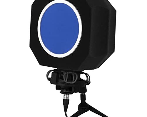 Professional Microphone Isolation Shield with Pop Filter,Reflection Filter for Recording Studios, Sound-absorbing Foam for Noise and Reflection Reduction for Recording,Singing,Podcasts,live stream