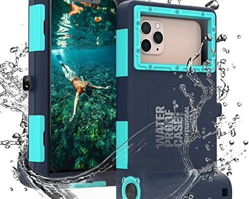 Professional Waterproof Underwater Snorkeling Phone Case for iPhone 11/8/7/6 Pro Max Mini Xr/X/Xs/Samsung Galaxy Note10/9/8/S10/9/8 Ultra Plus Professional screensizes Below 4.7inch Green