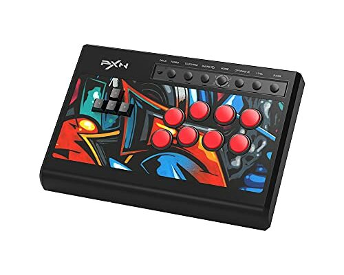 PXN X8 Arcade Fight Stick Joystick PC Street Fighter Keyboard Style Arcade Game Fighting Joystick USB Port Arcade Stick for PS3/ PS4/ Xbox One/Xbox Series X/S/Switch/Window PC (Black)