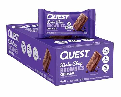 Quest Bake Shop, Chocolate Brownies, 10g Protein, 2g Net Carbs, 1g Sugar, 10 Count