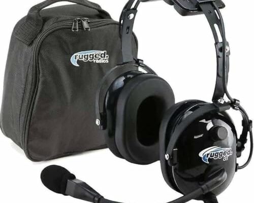 RA200 Aviation Pilot Headset for Student Pilots Flight Schools Flight Instructors Features Clear Hear Speakers Noise Canceling Microphone Foam Ear Seals Custom Fit Headband and Free Headset Bag