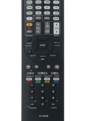 RC-834M Replaced Remote fit for Onkyo AV Receiver TX-NR515 HTR791 HT-R791 HTS7500 HT-S7500 HTRC440 HT-RC440 HTRC460 HT-RC460 TXNR414 TX-NR414 TXNR515