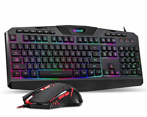 Redragon S101 Gaming Keyboard, M601 Mouse, RGB Backlit Gaming Keyboard, Programmable Backlit Gaming Mouse, Value Combo Set [New Version]