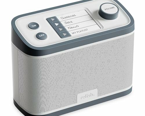 Relish - Simple Portable FM Radio and MP3 Music Player for Seniors, Elderly or Visually Impaired – Large Buttons, Simple Design, Easy to Use