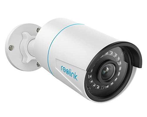 REOLINK 5MP Security Bullet PoE IP Camera,Surveillance Outdoor Indoor,Human/Vehicle/Pet Detection,Time-Lapse,100ft IR Night Vision,Work with Smart Home,Support 256GB SD Card,RLC-510A