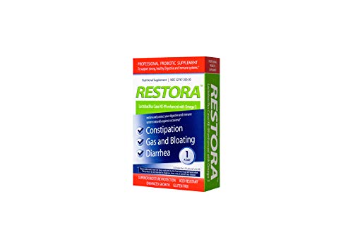 Restora Probiotic Supplement -Immunity Booster-Patented probiotic w|Omega 3, Gut Health Stabilizer Increases Resistance to Infectious Diseases -Calms Inflammation