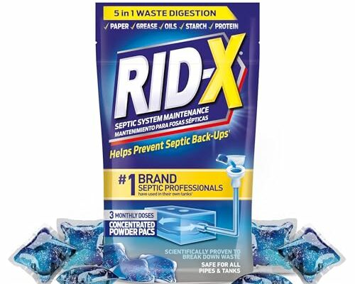 Rid-X Septic System Treatment, Septic Tank Treatment, 3-Monthly Supply Dual Action Septi-Pacs - 3.2 oz