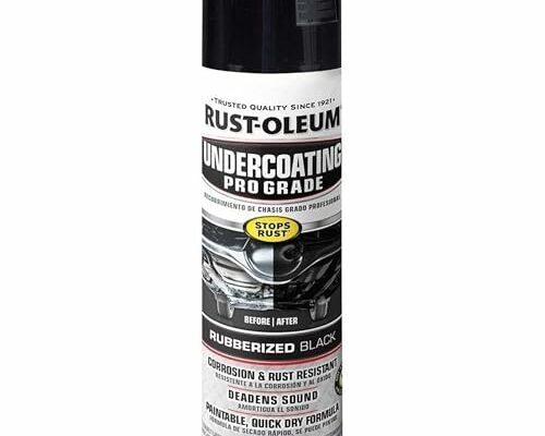 Rust-Oleum 248656 Professional Grade Rubberized Undercoating Spray, 15 oz, Black