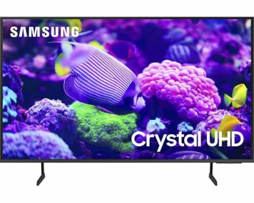 SAMSUNG 55-Inch Class Crystal UHD 4K DU7200 Series HDR Smart TV w/Object Tracking Sound Lite, PurColor, Motion Xcelerator, Mega Contrast, Q-Symphony (UN55DU7200, 2024 Model)