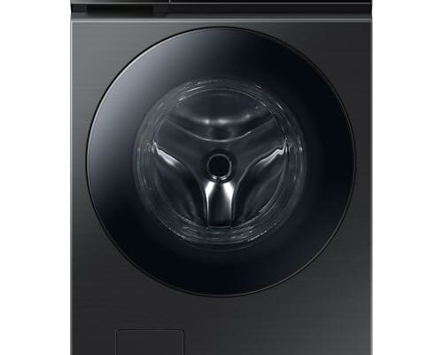 Samsung WF53BB8700AVUS Bespoke 5.3 cu. ft. Ultra Capacity Front Load Super Speed Wash and AI Smart Dial Washer, Brushed Black