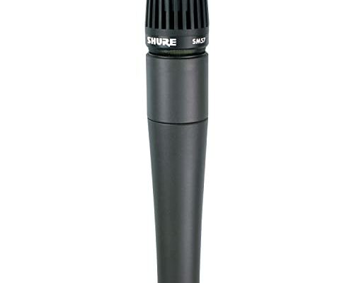 Shure SM57 Pro XLR Dynamic Microphone - Professional Studio & Live Performance Cardioid Mic for Instruments, Recording for Drums, Percussion, & Instrument Amplifier Miking (SM57-LC)