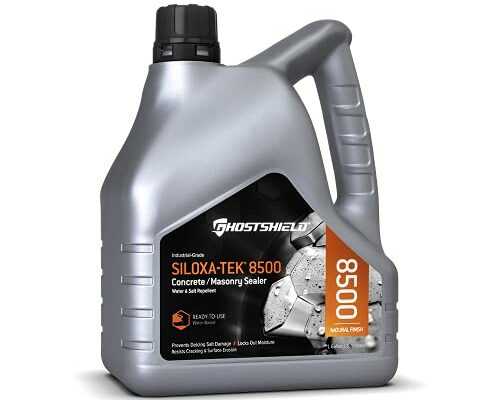 Siloxa-Tek 8500 Ready to Use - 1 Gallon Penetrating Concrete Sealer, Water and Salt Repellent. Clear, Water-Based DOT Approved Silane/Siloxane for Concrete, Brick, Masonry & Pavers