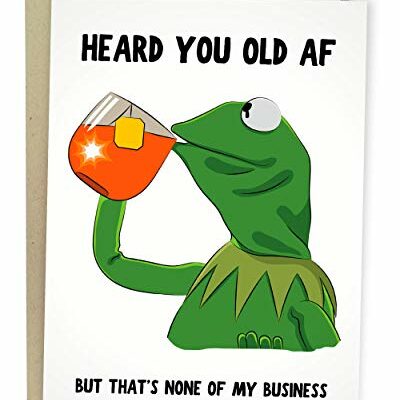 Sleazy Greetings Funny Meme Birthday Card For Him Or Her | 30th 40th 50th Birthday Card | Old AF Card