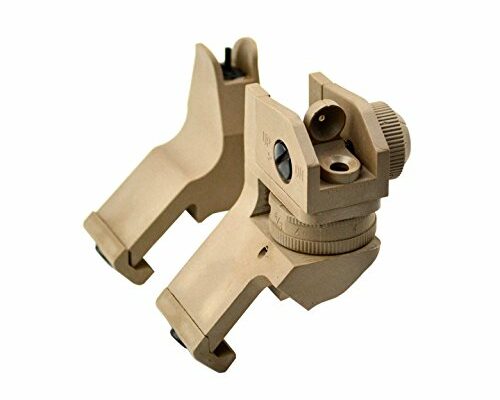 Sniper 45 Degree Canted, Offset, Backup Iron Sight, Combo Front and Rear Polymer Sight in Tan