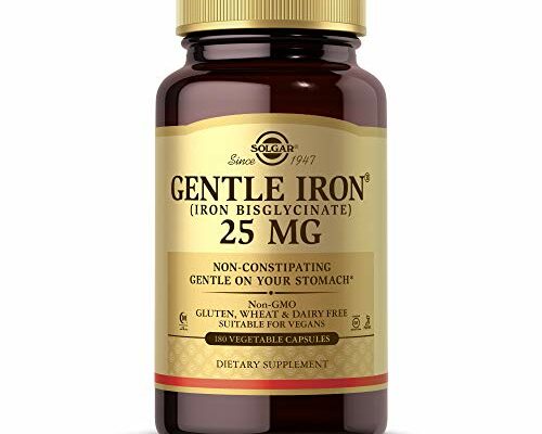 Solgar Gentle Iron - Ideal for Sensitive StomachsRed Blood Cell Supplement, , Non Constipating & GMO, Vegan, Gluten & Dairy Free, Kosher - 180 Servings, Unflavored, 180 Count