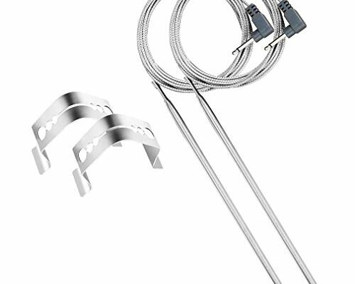 Stanbroil Thermometer Probe with Clips, Set of 2 Waterproof Meat Probe Replacement for Maverick ET-732/733 and Ivation IVA-WLTHERM IVAWT738