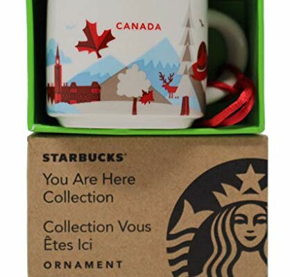 Starbucks You Are Here Series Canada Ceramic Demitasse Ornament Mug, 2 Oz