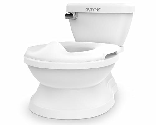 Summer Infant by Ingenuity My Size Potty Pro in White, Toddler Potty Training Toilet, Lifelike Flushing Sound, for Ages 18 Months+, Up to 50 Pounds