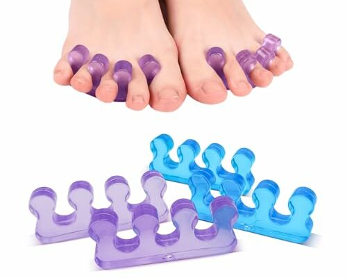 SUNFATT Toe Separators for Pedicure,Toe Separators for Women,Pedicure Toe Spacers for Separating Toenails or Nails,Easy Finger and Toenail Polish Grooming,Soft Gel Toe Spacers Pedicure Kit.