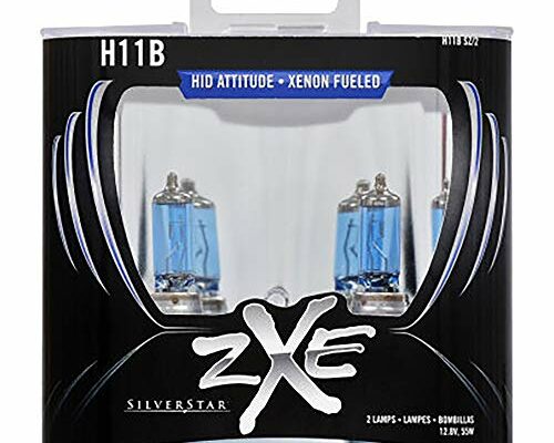 SYLVANIA - H11B (64241) SilverStar zXe High Performance Halogen Headlight Bulb - Bright White Light Output, HID Attitude, Xenon Fueled Technology (Contains 2 Bulbs)