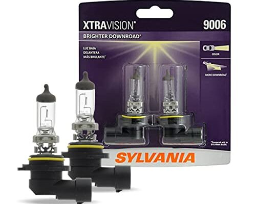 SYLVANIA 9006 XtraVision Halogen Headlight Bulb - High-Performance Halogen Car Headlight Bulb - Replacement Halogen Headlight Light Bulb for Brighter Light - Automotive Light Bulb - 2 Bulbs