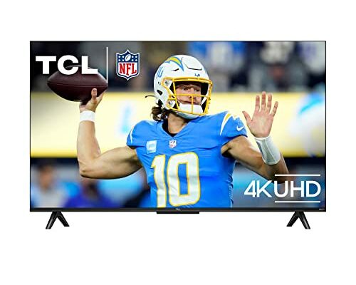 TCL 43-Inch Class S4 4K LED Smart TV with Roku TV (43S450R, 2023 Model), Dolby Vision, HDR, Dolby Atmos, Works with Alexa, Google Assistant and Apple HomeKit Compatibility, Streaming UHD Television