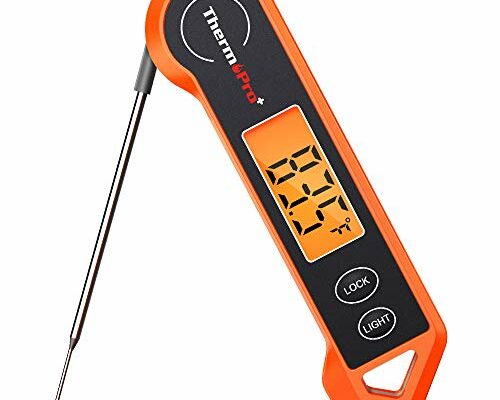 ThermoPro TP19H Digital Meat Thermometer for Cooking with Ambidextrous Backlit and Motion Sensing Kitchen Cooking Food Thermometer for BBQ Grill Smoker Oil Fry Candy Instant Read Thermometer