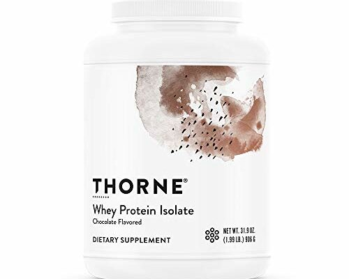 THORNE Whey Protein Isolate - 21 Grams of Easy-to-Digest Whey Protein Powder - NSF Certified for Sport - Chocolate Flavored - 31.9 Ounces - 30 Servings