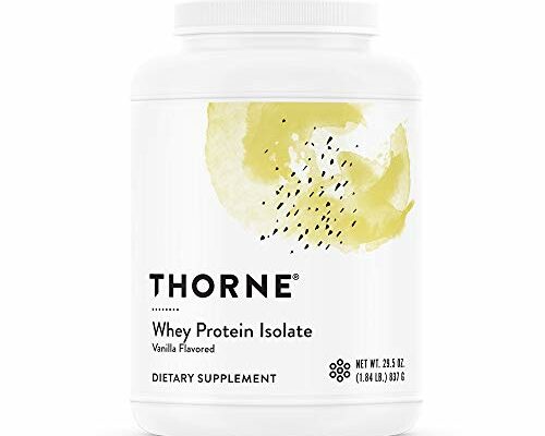 THORNE Whey Protein Isolate - 21 Grams of Easy-to-Digest Whey Protein Powder - NSF Certified for Sport - Vanilla Flavored - 29.5 Ounces - 30 Servings