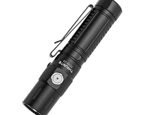 ThruNite TC15 V3 2403 High Lumen Flashlight, USB C Rechargeable LED Handheld Flashlights, Ultra-Bright XHP 35.2 LED, Indoor/Outdoor (Camping, Security and Emergency Use) Cool White - Black CW