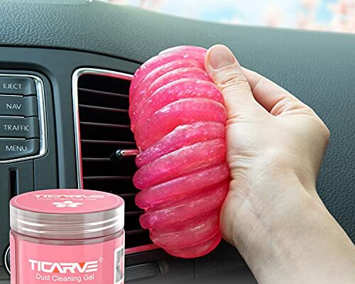 TICARVE Car Cleaning Gel Detailing Putty Car Putty Auto Detailing Tools Car Interior Cleaner Cleaning Slime Car Accessories Keyboard Cleaner Rose/NT WT: 5.6 oz (160 gr)