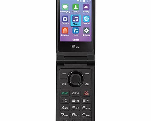 TracFone Carrier-Locked LG Classic Flip 4G LTE Prepaid Flip Phone- Black - 4GB - Sim Card Included – CDMA