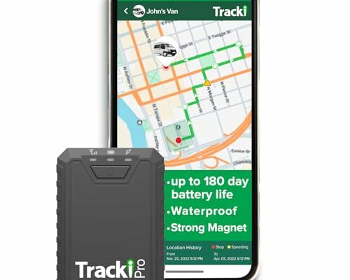 Tracki Pro GPS Tracker for Vehicles, USA made tech. Up to 7 Months Batt. Waterproof Magnetic 4G LTE Long Battery Life 2-7 Month, Unlimited Distance, Subscription Required, Multi Alerts, Hidden Tracker