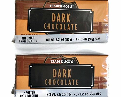 Trader Joe's Belgian Dark Chocolate Bars, 1.75 oz (2 Packs of 3)