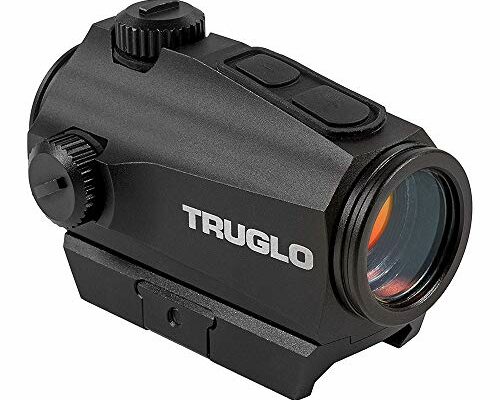 TruGlo Ignite Mini Compact Aluminum 22mm Red Dot 2 MOA Sight with Adjustable Brightness Settings and Picatinny/Weaver Rail Mounts