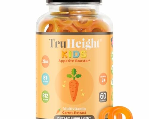 TruHeight Kids Appetite Booster Gummies (Ages 2+) All Natural Toddler, Kids & Teens Appetite Stimulant to Eat More - Weight Gain Vitamins - Endorsed by Pediatricians - Vitamin for Underweight Kids