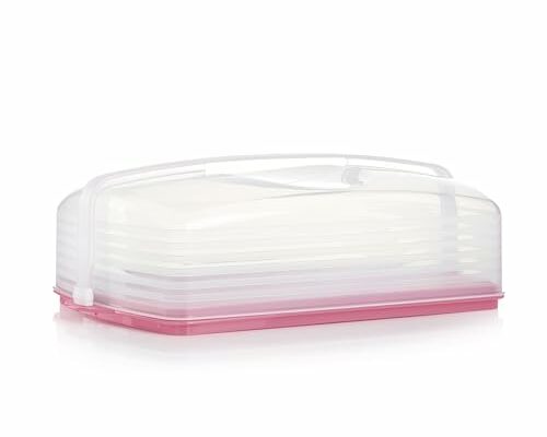 Tupperware - Rectangular Cake and Cupcake Carrier - Holds 18 Cupcakes