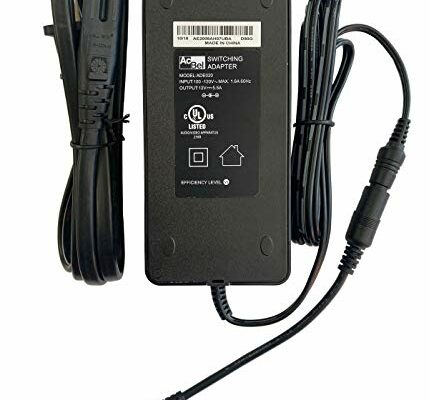 UL Listed 12V AC/DC Adapter Compatible with Gaems Vanguard 190 G190 G190S GMSG190S 19" M240 24" M270 27" Personal Professional Gaming Environment LED HD Monitor 12VDC 5A 5.0A 60W Power Supply Charger